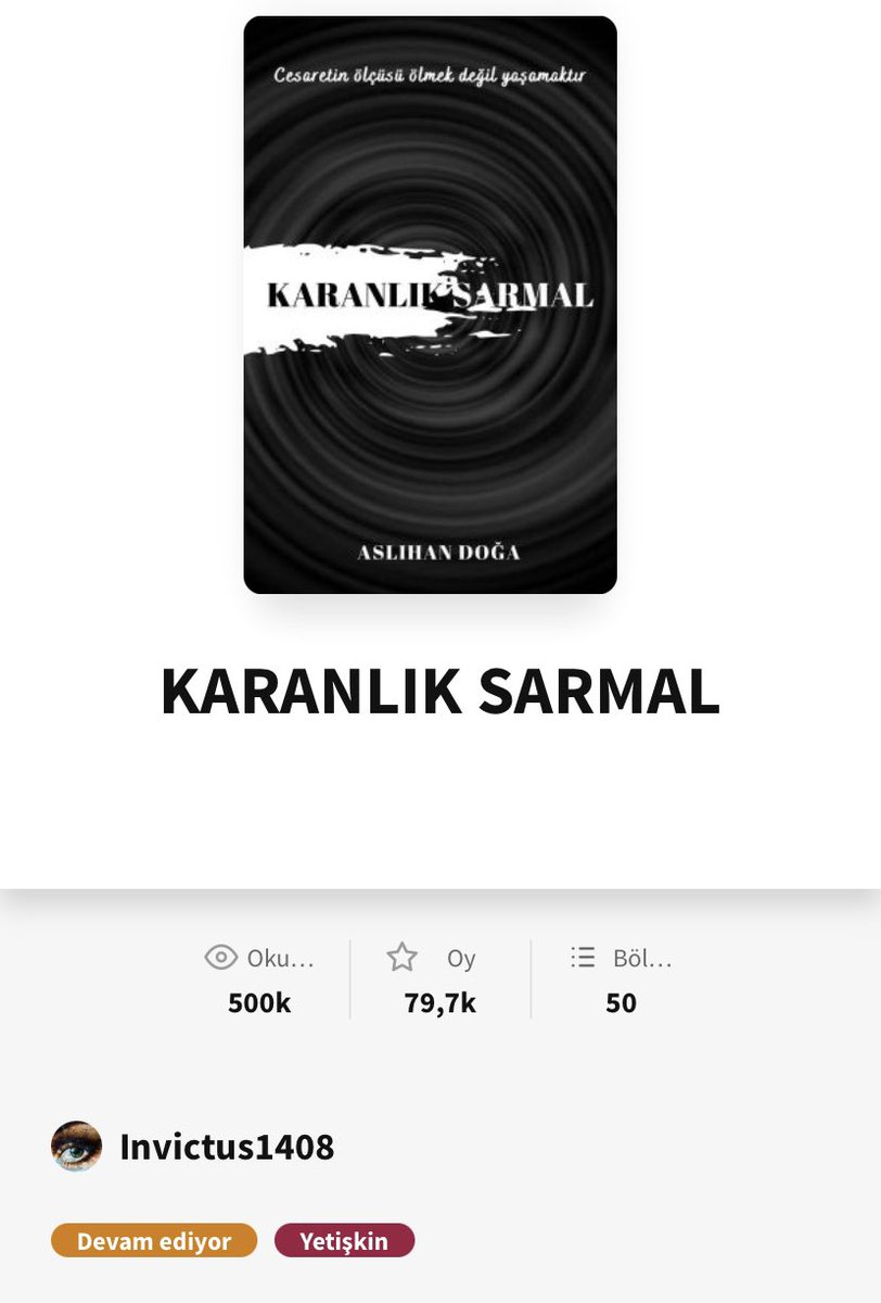 Yarım milyon olmuşuz🖤Nicelerine🤍
#KaranlıkSarmal