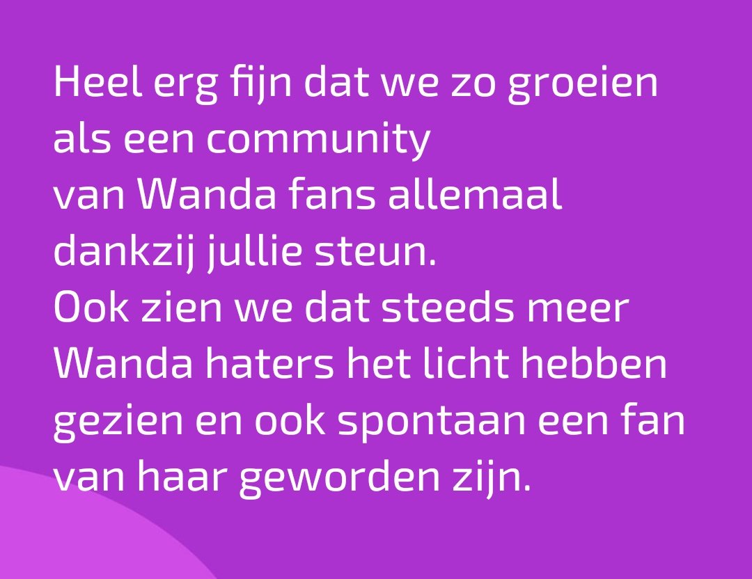 Wanda Jaar Van Je Leven update!

#eenjaarvanjeleven