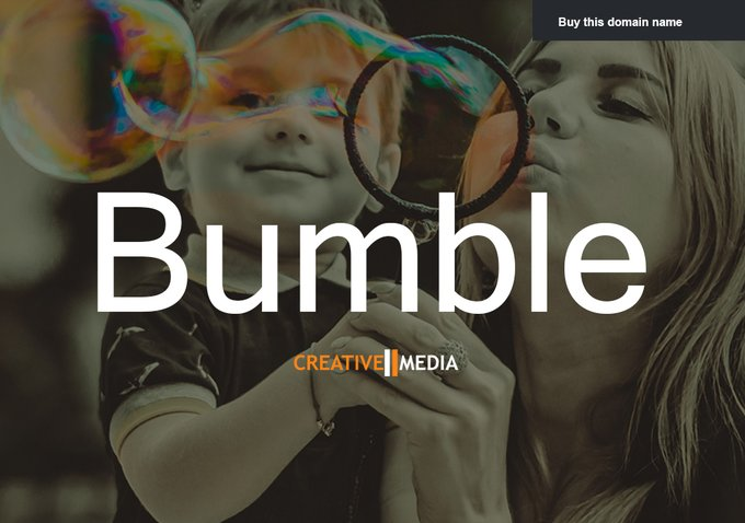BscComb's tweet image. PROMO SALE PRICE FOR GREAT DOMAIN NAME: BUMBLE ONLY 250 USD FOR A LIMITED PERIOD OF TIME sedo.com/search/details… #domainsforsale #nft #nfts #eth #dao #meta #metasverse #metaverso #mentaverse #metauniverse #domainsforsale #web3 #tiktok #bumble #usa @Sedo
