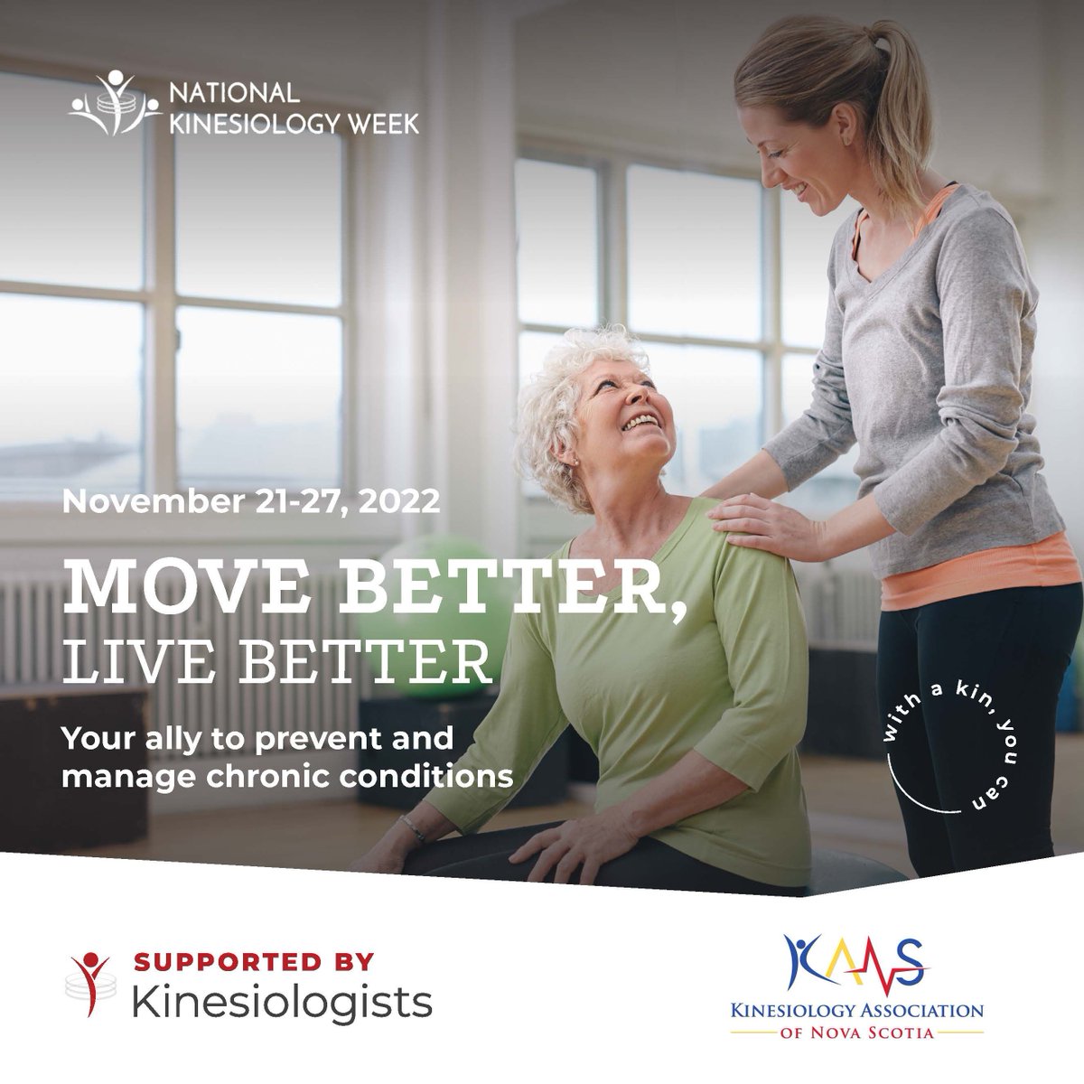 This week is National Kinesiology Week! 
This year’s theme is Chronic Disease Management. 
Visit the link to follow along, and find out how a kinesiologist can assist in managing your chronic condition! 
nationalkinesiologyweek.ca/?fbclid=IwAR2E…