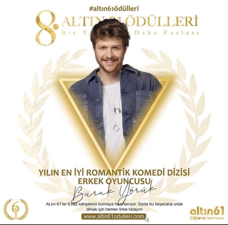 huyde12's tweet photo. 8. Altın 61 Ödülleri'nde EN iyi romantik komedi kadın oyuncu ödülünü #İlaydaAlişan alırken, EN iyi romantik komedi erkek oyuncu ödülünü #BurakYörük kazandı 💥

#Seversin https://t.co/Kdjo6qWjVy