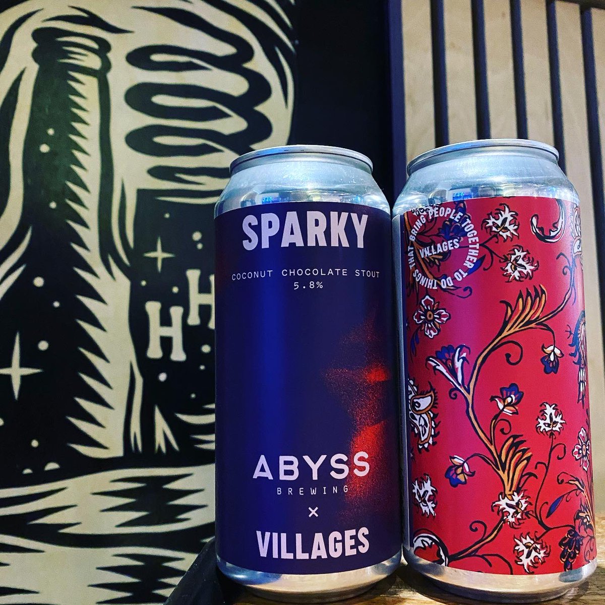 HopHideout's tweet photo. 2 fresh @VillagesBrewery beers in - with a wintry stout ft coconut & choc, brewed with Lewes’ @abyssbrewing 🥥🍫 Next up is an #IPA & when we heard about #beerwriter @DavidJesudason bringing together publication @goodbeerhunting & London’s #villagesbrewery to explore further
1/2 https://t.co/gqywNUX7Ag