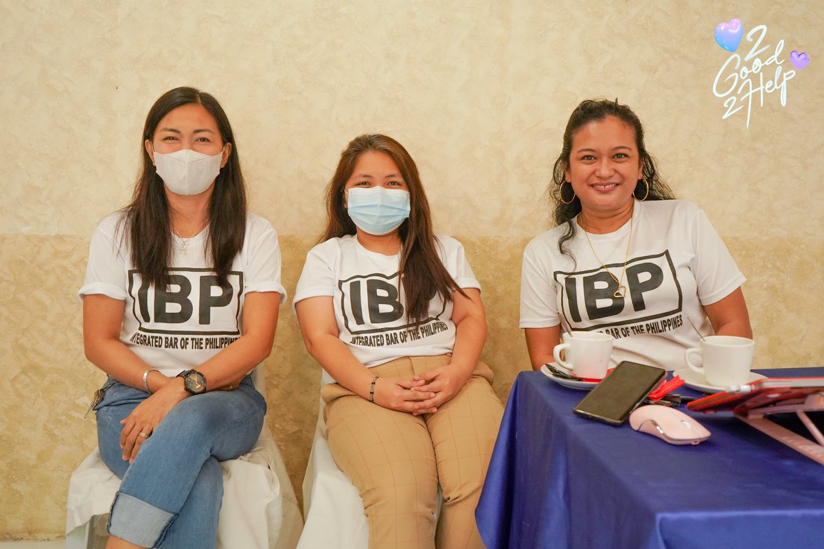 We are also thankful to our partner, Integrated Bar of the Philippines — Cebu Chapter, for offering a free legal consultation last Sunday. #2Good2Help