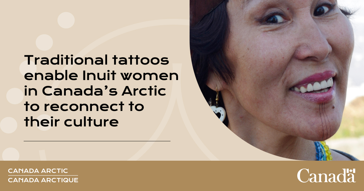 Modern Inuit woman with facial tattoos that in historic times were a sign  of beauty Stock Photo  Alamy