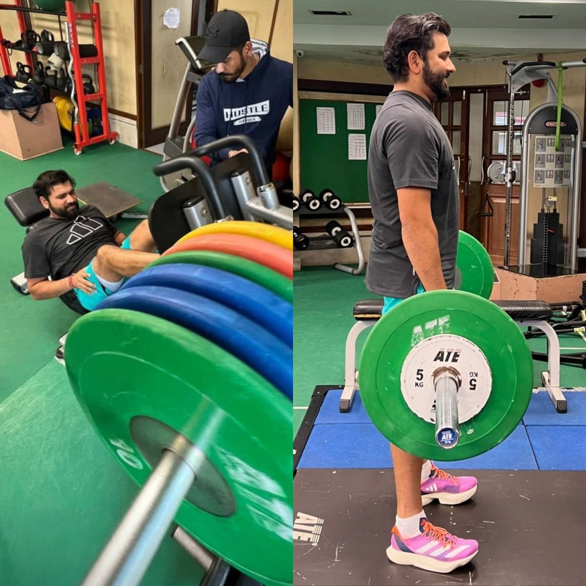 Cricketracker's tweet photo. Captain Rohit Sharma in the gym 🏋️‍♂️

📸: Rohit Sharma

#CricTracker #RohitSharma #IndianCricket https://t.co/X2feuYxoEm