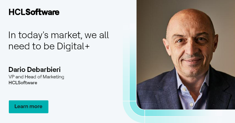 HCLSoftware's tweet photo. We at HCLSoftware focus relentlessly on bringing the evolutionary shifts into reality — delivering transformative solutions and empowering our teams to be Digital+.
Learn what our VP and Head of Marketing, @DarioDebarbieri, has to say about our evolution: https://t.co/miQ8p92D6o