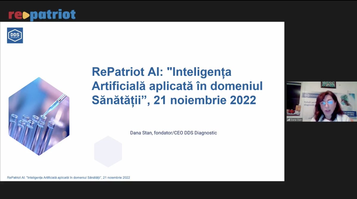 DdsDiagnostic's tweet photo. DDS Diagnostic la masa rotundă "IA aplicată în domeniul Sănătății"  - https://t.co/Qs3M48fLbv.

#DDSdiagnostic #DedicatiSanatatiiOamenilor
#Repatriot #RBL #IA #Sanatate https://t.co/OoNMwl1aCX