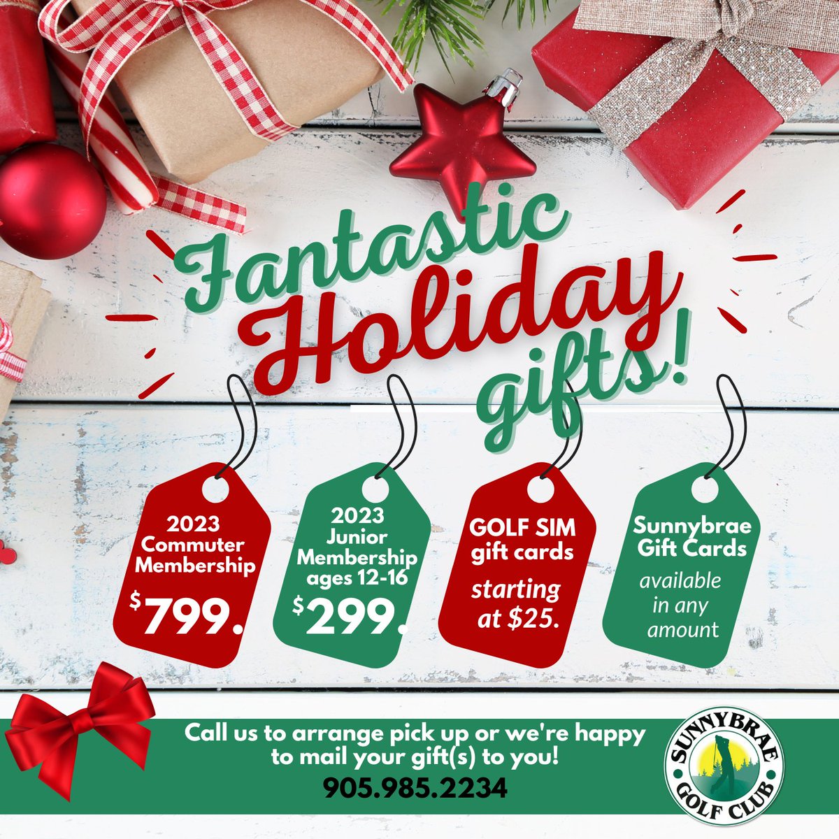 We have the perfect gift for EVERYONE on your gift list this Season: INCLUDING our Commuter &amp; Junior Memberships!
While quantities last.

CALL TO ARRANGE GIFT PICKUP:
905.985.2234

#gift #Holidaygift #ChristmasGift #CommuterMembership #JuniorMembership #golf #golfgifts #PortPerry