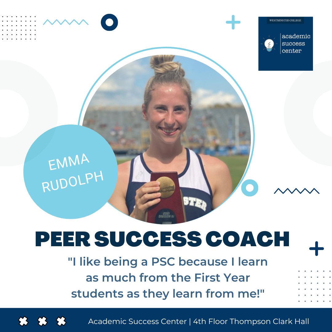 WestminsterASC's tweet photo. Emma has jumped into action for the second year in a row as a PSC and we couldn't be more thrilled with her support of #firstyearstudents! #PSCPower #collegetransitioncoach #WCASC https://t.co/uGZiBcLqxI