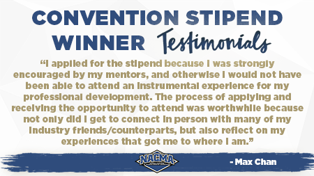NACMANews's tweet photo. Great insight from @MaxChan34!

Application deadline for the #NACMA23 Convention Stipend programs is November 3⃣0⃣

Click the link ⤵️ for more information!
https://t.co/pca9vhvrZE https://t.co/fmqGpWAySR