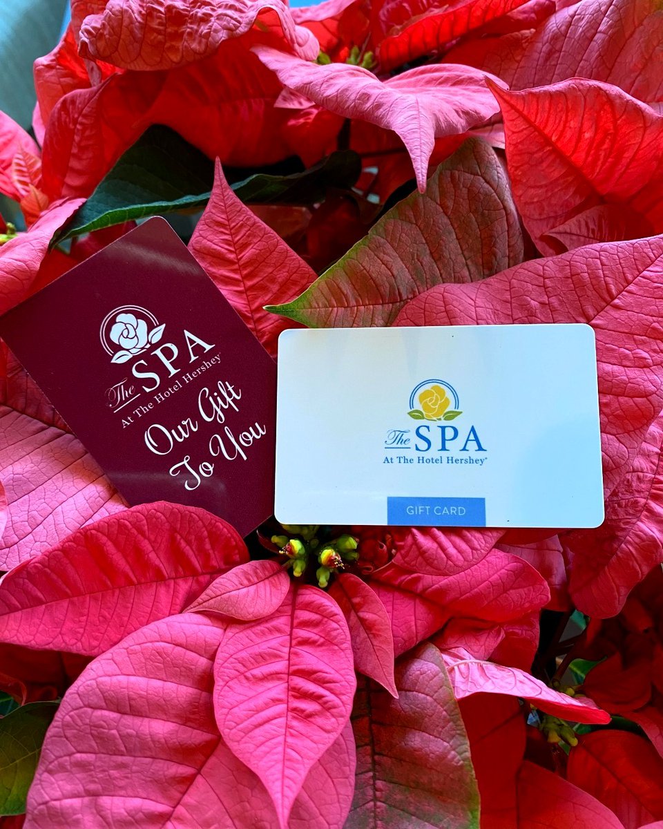 HersheyPA's tweet photo. Give the gift of relaxation this year to your loved ones...and to yourself! 
Now through Dec. 24, buy $250 or more in #ChocolateSpa gift cards or $150 or more in #MeltSpa gift cards, and receive a voucher to use towards your next visit. Learn more: https://t.co/HKzmY0d8mN https://t.co/BAKObsAbPQ