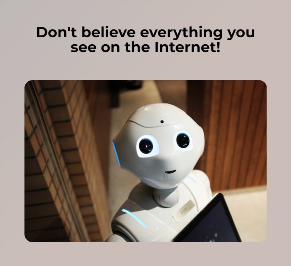 Don't believe everything you see on the Internet!

This post was auto-generated using our latest tool, Artify Auto!
If you're curious about it, check it out here 👇🏼
artify.co/auto