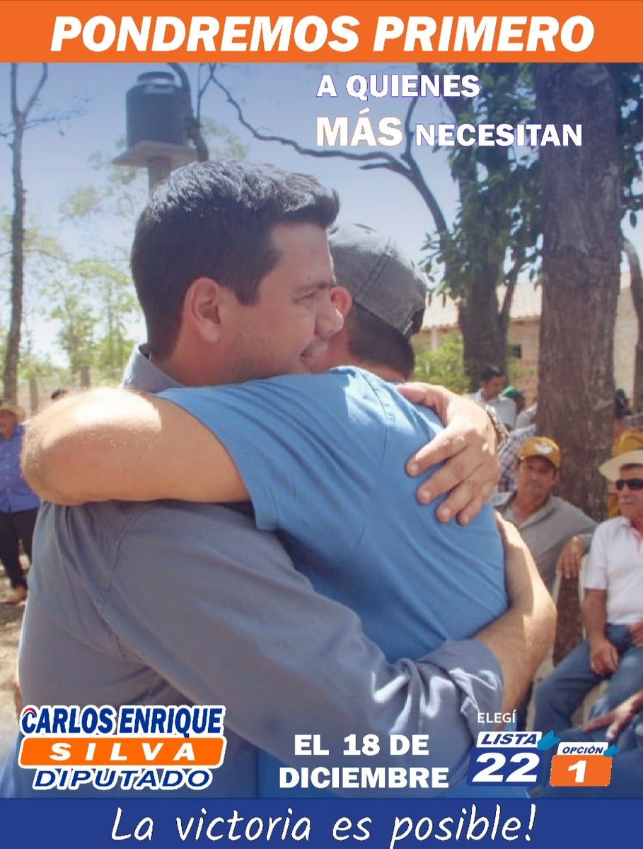 Mi compromiso es Contigo! Con toda la gente de mi bello departamento de Ñeembucú y de todo el Paraguay, quiero seguir trabajando por los que MÁS NECESITAN y demostrar con hechos concretos que sí se puede mejorar la situación. El 18 de diciembre cuento contigo 🤝🇵🇾🇸🇴
