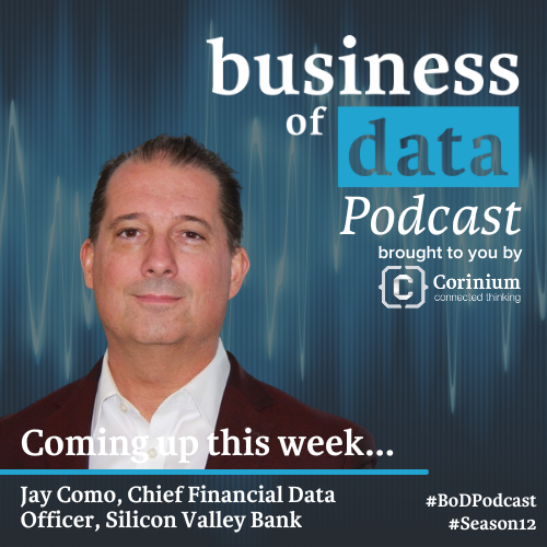TheBusOfData's tweet photo. Coming up this week on the Business of Data Podcast, we are joined by Jay Como, Chief Financial Data Officer for Silicon Valley Bank! 

Listen to all 12 seasons now: https://t.co/KsyqtwkytY

#podcast https://t.co/bDrMvBN14j