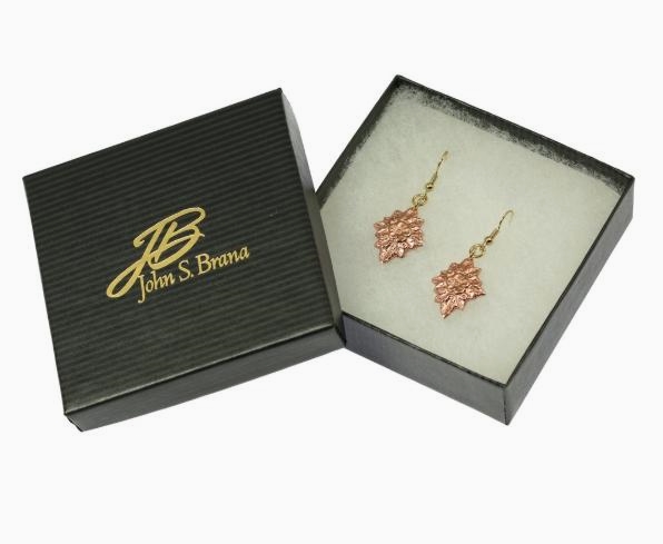 Striking French Bouquet Copper Drop Earrings Presented on John S Brana Handmade Jewelry #JohnSBrana johnsbrana.com/products/frenc… #CopperAnniversary #SFMade #FlowerJewelry