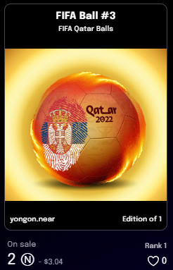 QatarBalls's tweet photo. Checkout FIFA Ball #3 from collection FIFA Qatar Balls

https://t.co/dg9BaJtcHy

#NFT #NFTs #NFTCommunity #paras #cryptoart #digitalart #ParasNft #tradingcards #FIFABalls #FifaWorldCup #FIFAQATAR2022 #FIFABall #Serbia https://t.co/y625kxFFYw