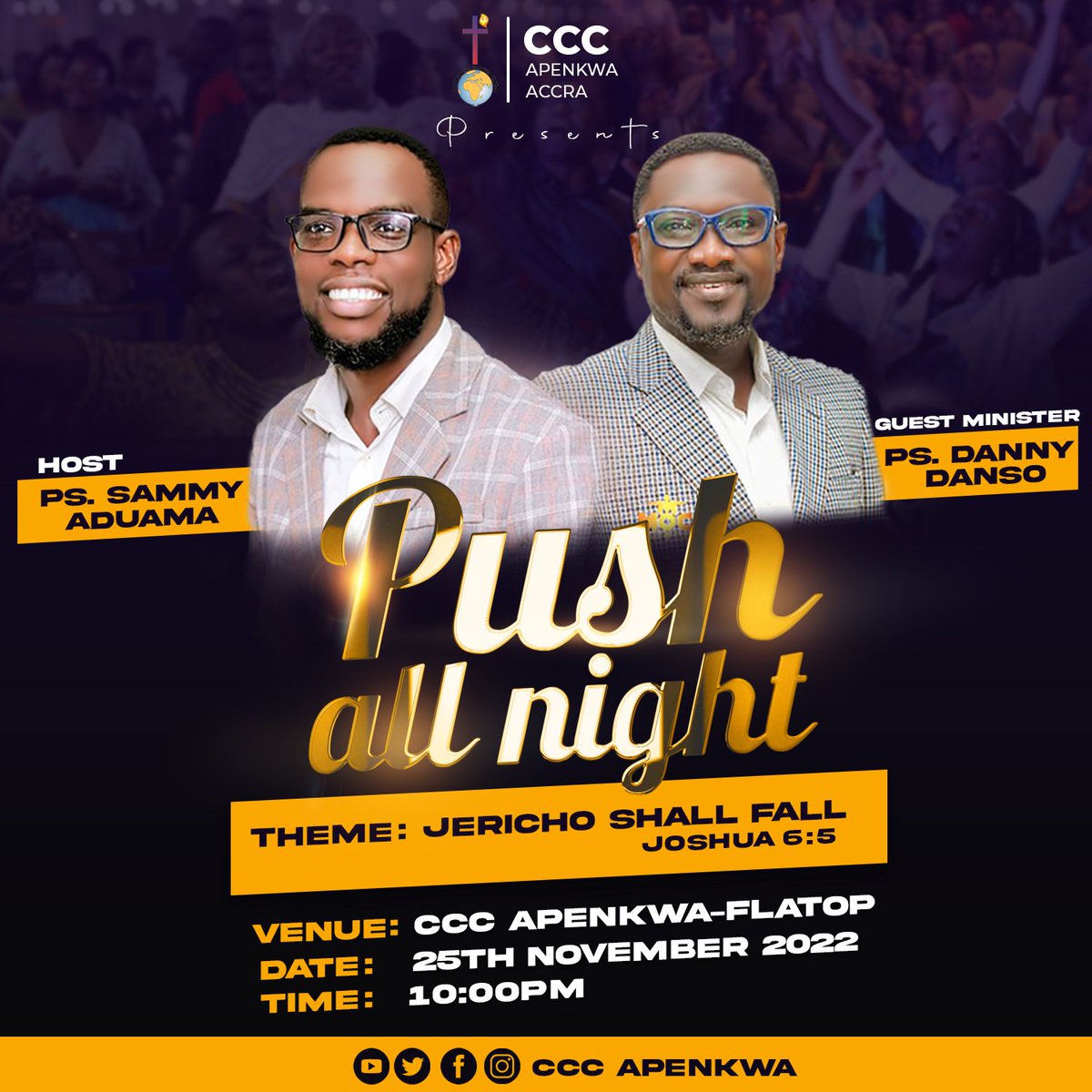 ccc_apenkwa's tweet photo. It's all about the last PUSH ALL-NIGHT for the year 🔥🔥🔥

 Are you readyyyyy 🥳💃🥳💃

#pushallnight #prayer #worship #word #prophecy #MUSICFAIR https://t.co/yl2Ftk0wEM