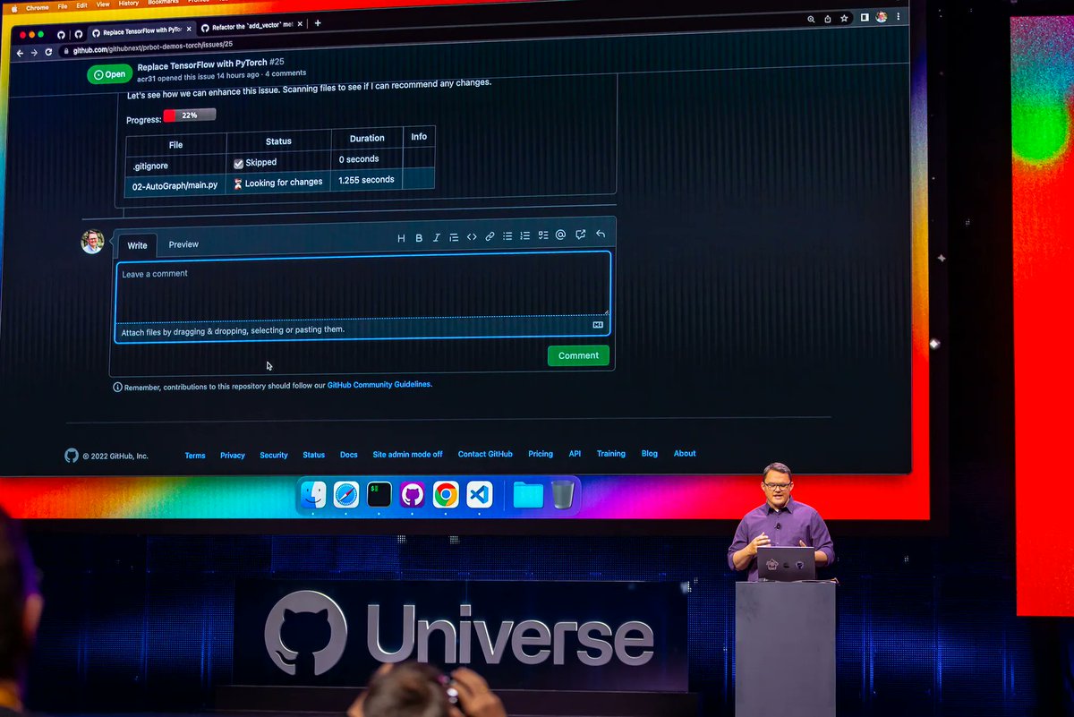 kdaigle's tweet photo. At @GitHub Universe, I showed Blocks... one of @GitHubNext's experiments on how repos can be so much more than text files. With Blocks, you can build JS components that render &amp; manipulate your entire repo. Use and build now at https://t.co/yby4pjC9vC and share your favorites! 🚀 https://t.co/l1Sk7BycOa
