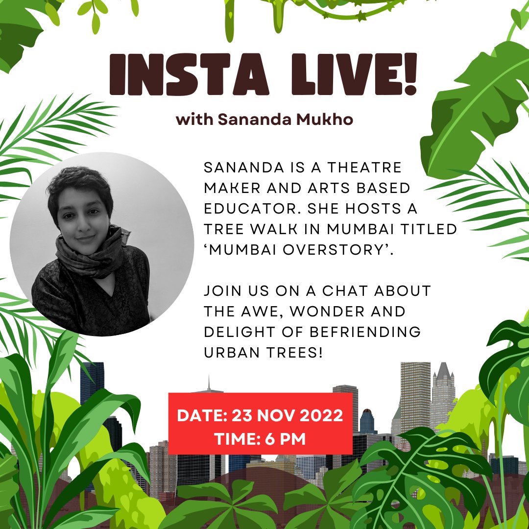Join us tomorrow for a conversation with the lovely, insightful Sananda Mukho about wonder, awe, pause and more in cities. 

Tomorrow at 6 pm, right here. 

#wonderinthecity #WildWorld #thewildworld #pause #wonder #trees
