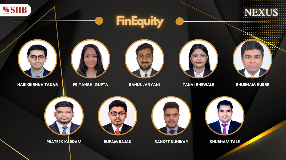 SIIBTweets's tweet photo. Introducing the 2021-23 batch of FinEquity, SIIB's official finance club which aims to boost students' enthusiasm toward the field of finance.
@symbiosistweets
#SIIB #MBA #Pune #FinEquity #finance #Economics https://t.co/UgAFliq3lw