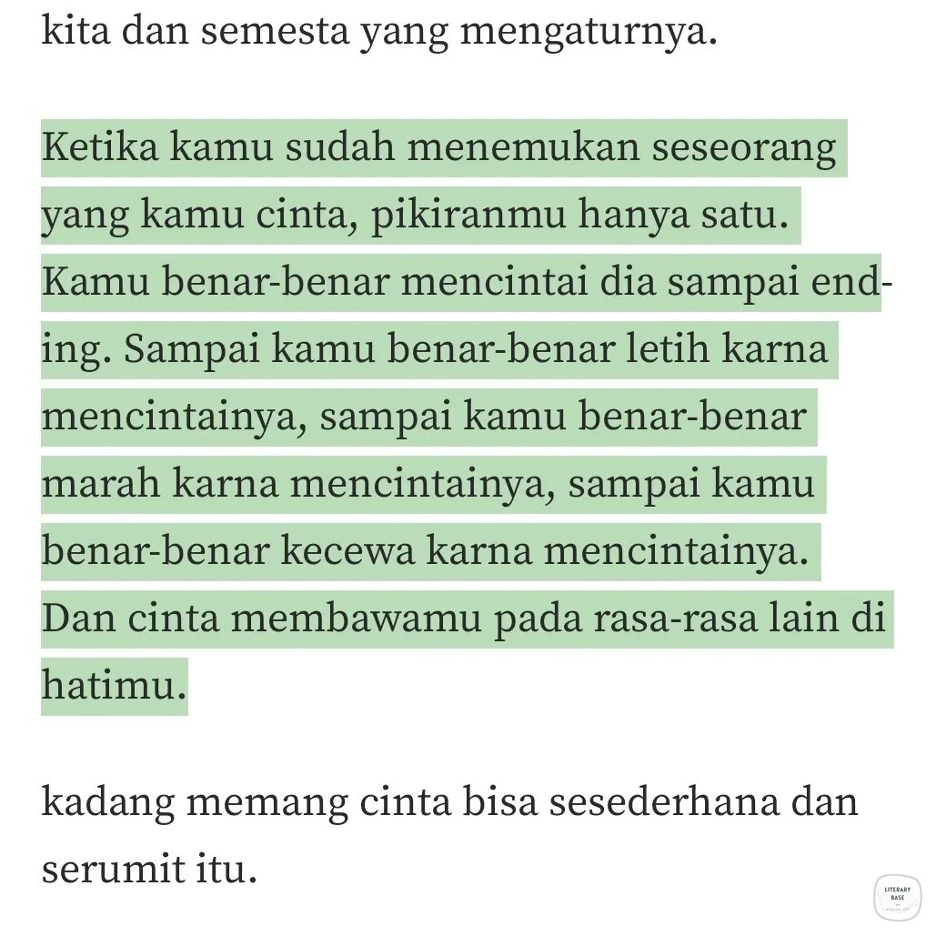 literarybase's tweet photo. Karya — terima kasih ya telah mengajarkan untuk jatuh cinta dengan cara yang sederhana. https://t.co/eAzOiEzkP9