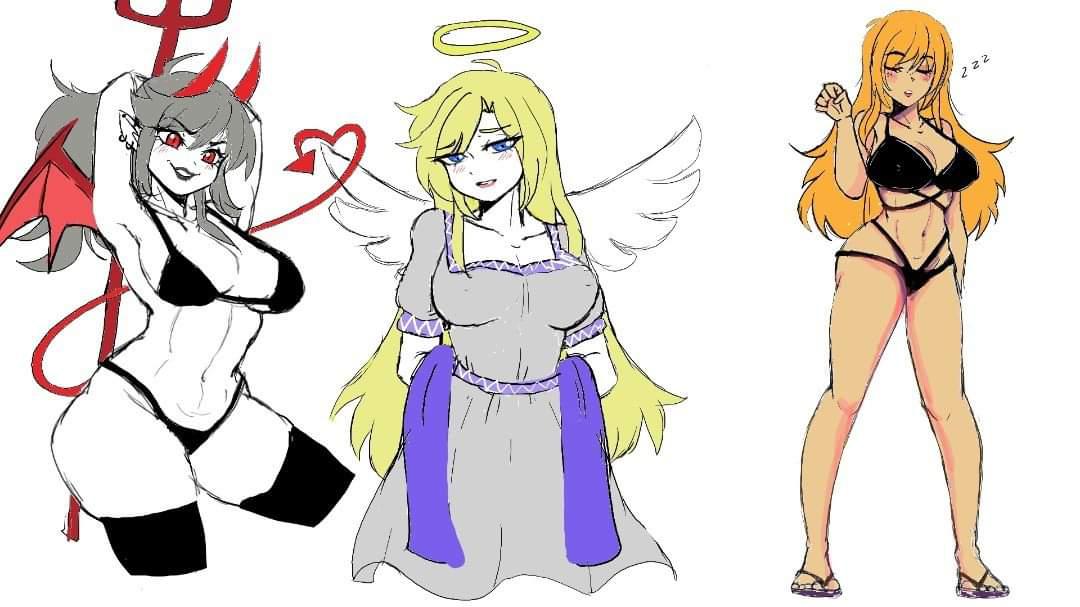 mr_rex_703's tweet photo. This is late upload. My oc's the devil and angel and lazy 🧡
#ocs #devilandangel #badandgood
#animestyle #artstyle #artistsupport #artwork #animegirl #animedrawing #animesexy #fypppppppppppppppppppppppppppppppppppppppppppppppppppppppppppppppppppppp https://t.co/t0acAWlWyl