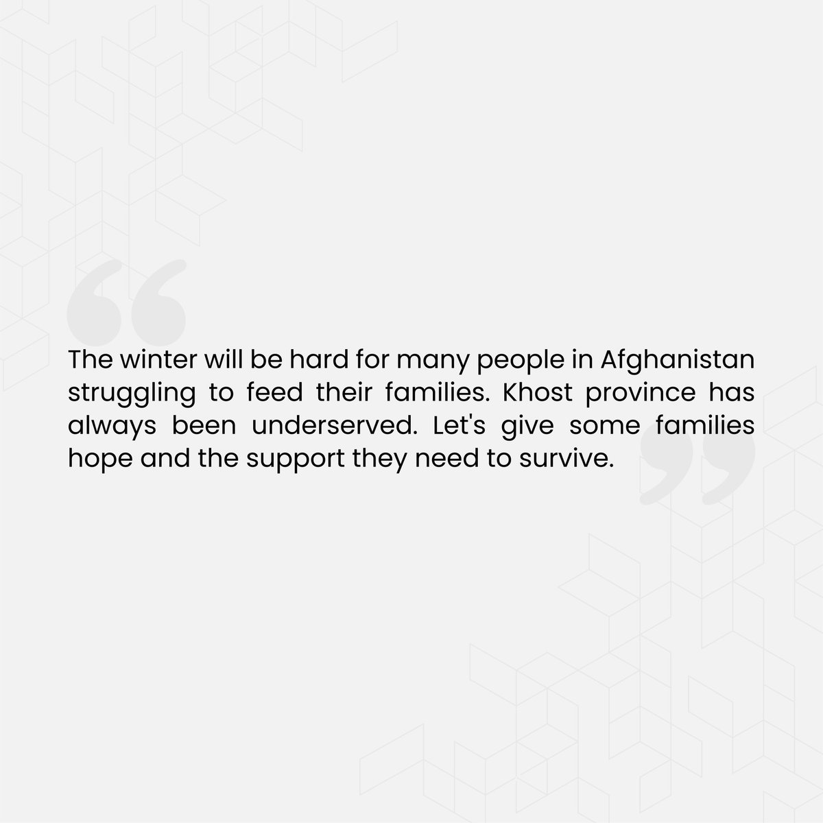 ASEELApp's tweet photo. The winter will be hard for many people in Afghanistan struggling to feed their families. Khost province has always been underserved.
Let's give some families hope and the support they need to survive through this campaign raised by @minasharif
Donate: https://t.co/6YEv7h0n9u https://t.co/nTXTTyx6sZ