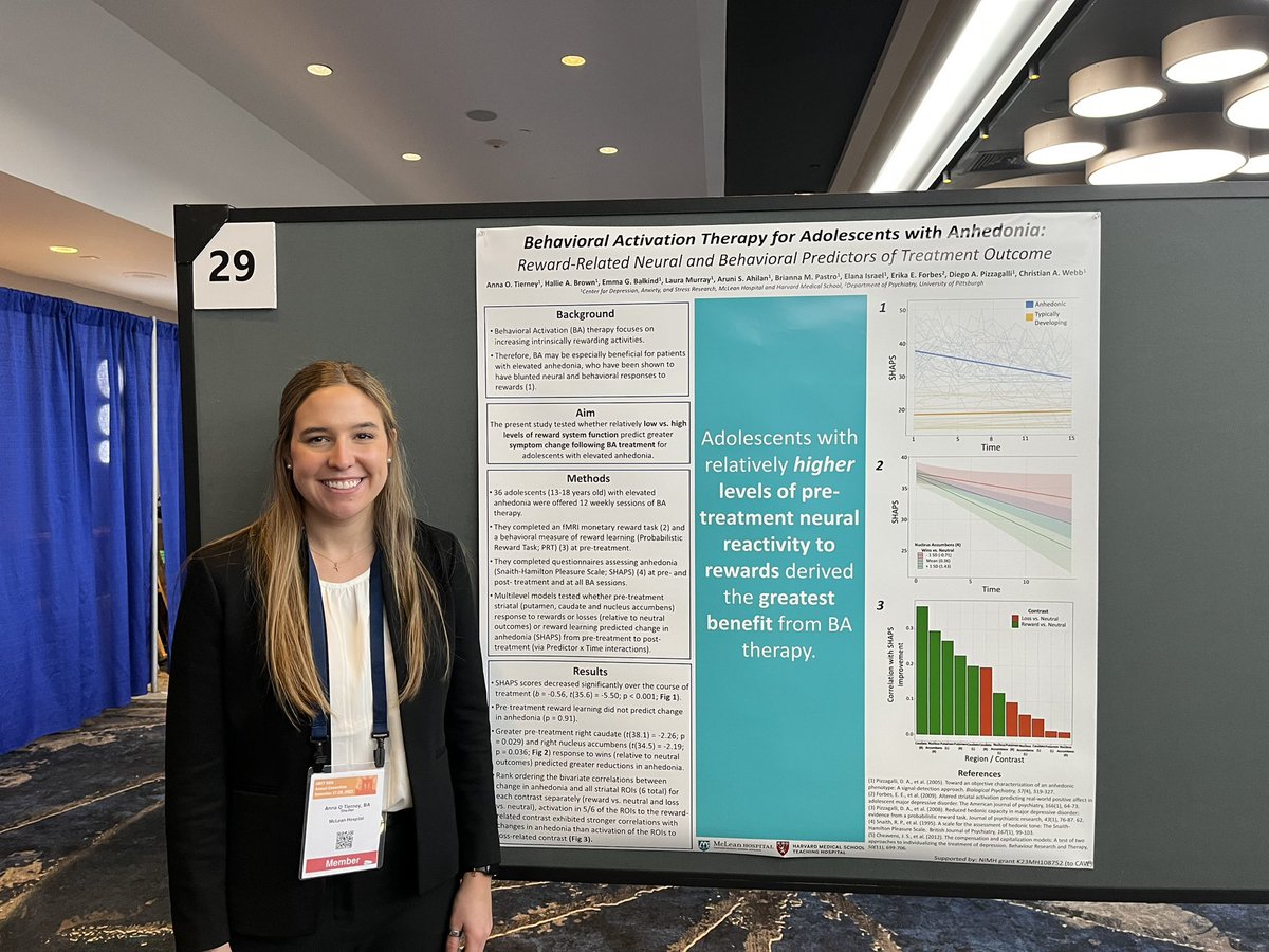 AnnaTierney8's tweet photo. I had a wonderful time presenting at my first in-person conference @ABCTNOW this past weekend. Equally as wonderful to hear so many amazing talks and see all the exciting work being done by others! #ABCT2022 https://t.co/nUR5b7J0tY