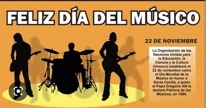 Felicidades a todos los músicos en su día