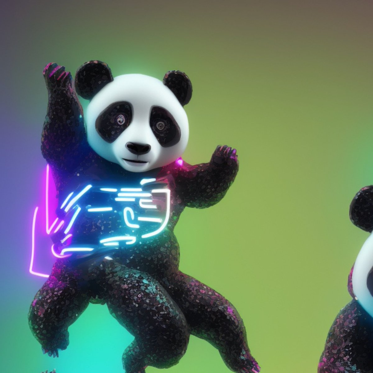 CryptikArt's tweet image. FAM, I'M COOKING UP A 1/1 PANDA AI ART COLLECTION!!! 

🐼 Will be on the ETH Blockchain
🐼 Only on OpenSea

Sneak peeks 🐼👀

#AIArtworks #dreamstudio #stablediffusion #panda #cyberpunk #future #NFTs #eth #NFTshill