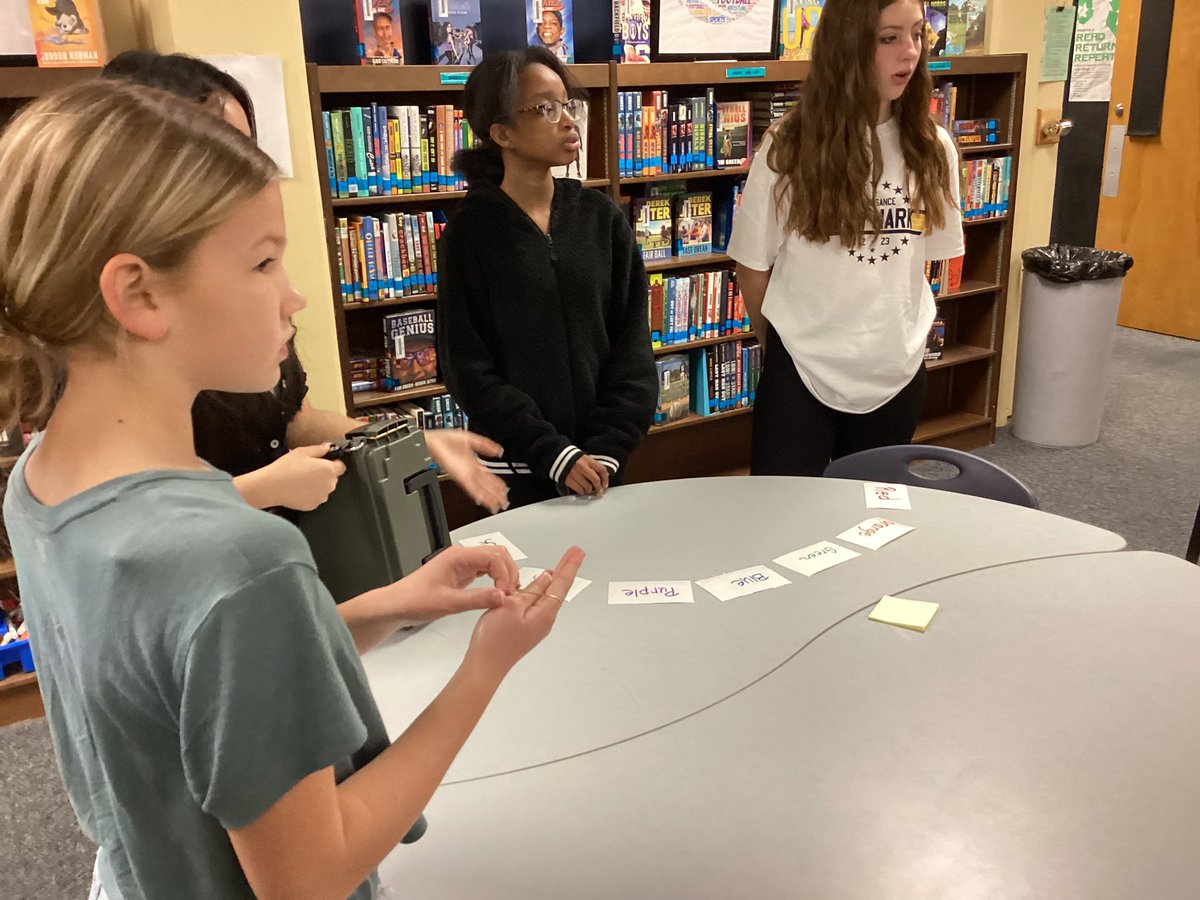 newmarklmc's tweet photo. Another day of AVID kiddos “escaping” from the library! #AVID #7thgraders https://t.co/oOqLzaLxNX