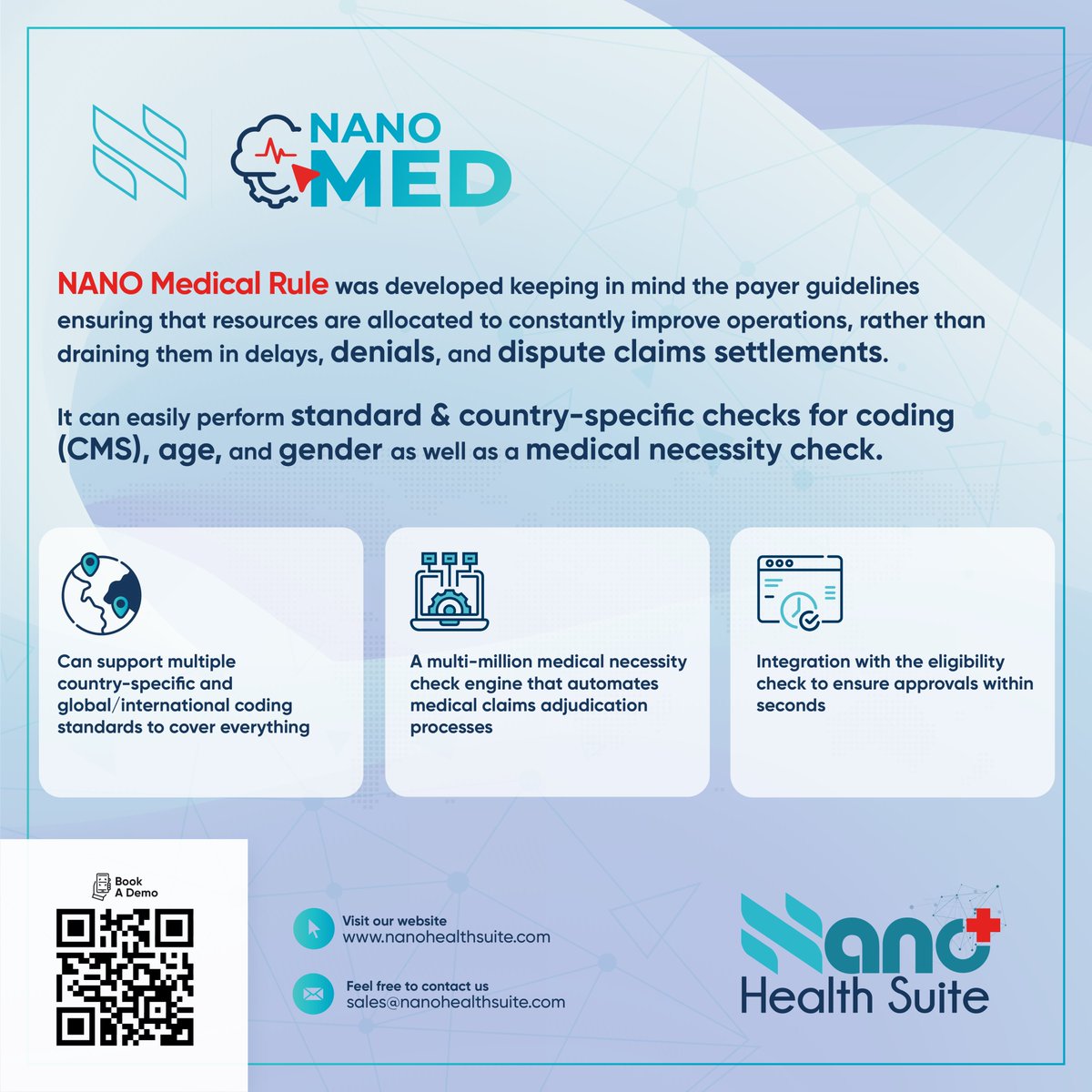 NanoHealthSuite's tweet photo. Our MRE solution provides clinical validations through review by doctors including code sets of ICD-10-CM, ICD-10-PCS, CPT, and ICD 9-CM.

To know more contact us at: info@nanohealthsuite.com

#compliance #coding #medical #medicalruleengine #patientdata #electronicmedicalrecords https://t.co/mnHz9ulI6j