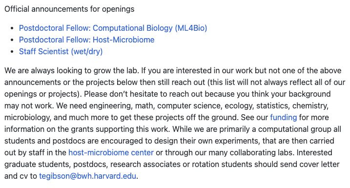 GibsonLab's tweet photo. We now have THREE OPENINGS!
https://t.co/eDuGRzTveG
Postdoc: Computational Biology (#ML4Bio)
Postdoc: Host-Microbiome (#hostmicrobiome)
Staff Scientist (wet/dry)
We leverage tools from ML and control to understand biology, and we are obsessed with uncertainty quantification. https://t.co/2UVD8iqqFP