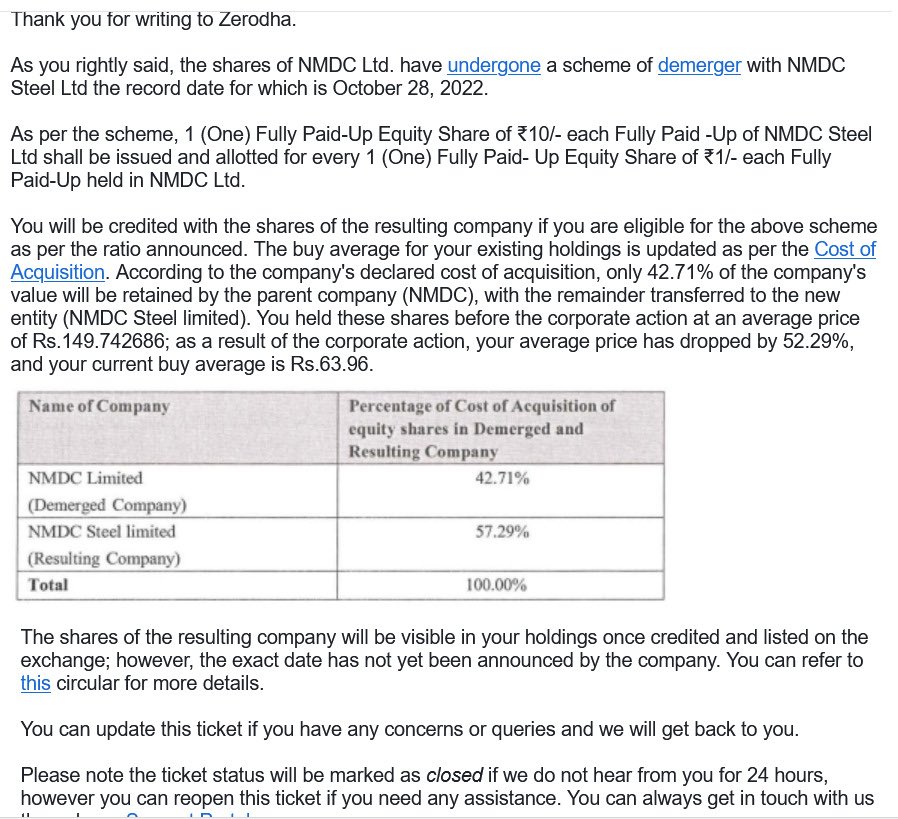 TheVivekSinghal's tweet photo. Regarding #NMDC share buying price difference in zerodha. https://t.co/a1w13ULD3z