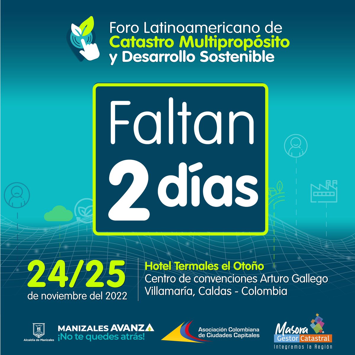 SecHaciendaMzls's tweet photo. #CuidadesPlanificadas ALCALDÍA TRABAJANDO
¡Participa en el Foro Latinoamericano de Catastro Multipropósito y Desarrollo Sostenible! 

👉 Aún puedes registrarte en https://t.co/CGKJfWl7Ew 

✅ Más info: https://t.co/Sh3rXdoLFb https://t.co/eRU9NU80vN