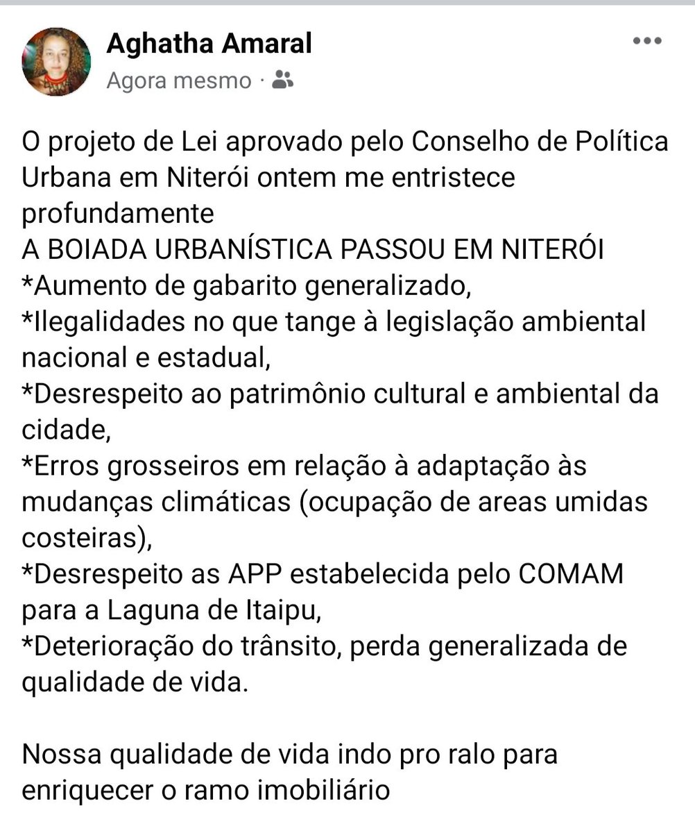 aghatha_amaral's tweet photo. A BOIADA URBANÍSTICA PASSANDO EM NITERÓI 
*Aumento de gabarito generalizado,
*Desrespeito no que à legislação ambiental, 
*Desrespeito ao patrimônio cultural e ambiental da cidade, 
*Em relação à adaptação às mudanças climáticas: ocupação de areas úmidas costeiras, https://t.co/DS47wKc3qh