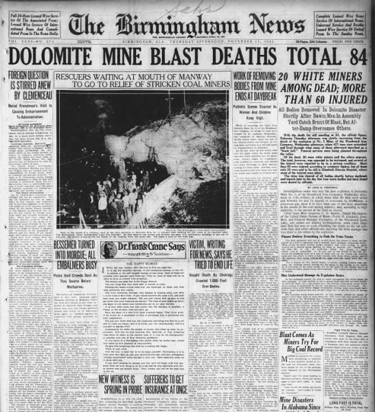 Jon Blackwell (This Day in 1922) on Twitter "Nov. 22, 1922 A mine