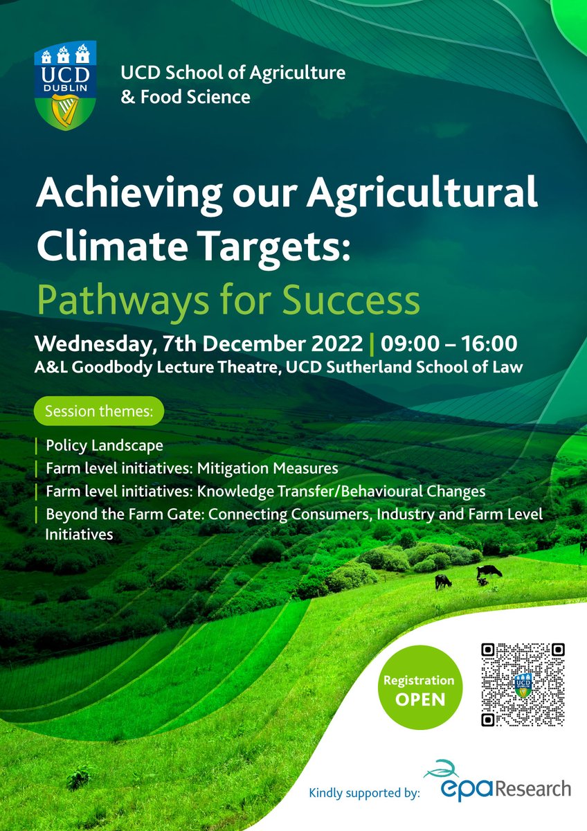 UCD School Ag & Food (@ucdagfood) on Twitter photo "Achieving Our Agricultural Climate Targets: Pathways for Success"- 2 weeks to go!
Full programme 👉 bit.ly/3guXLpS
Register by 30th November👉bit.ly/3DYuLQ3
<a href="/ucdagfood/">UCD School Ag & Food</a> <a href="/ucddublin/">University College Dublin</a> <a href="/UCD_Research/">UCD Research</a> <a href="/UCD_CHAS/">UCD College of Health & Agricultural Science</a> "Achieving Our Agricultural Climate Targets: Pathways for Success"- 2 weeks to go!
Full programme 👉 bit.ly/3guXLpS
Register by 30th November👉bit.ly/3DYuLQ3
<a href="/ucdagfood/">UCD School Ag & Food</a> <a href="/ucddublin/">University College Dublin</a> <a href="/UCD_Research/">UCD Research</a> <a href="/UCD_CHAS/">UCD College of Health & Agricultural Science</a>