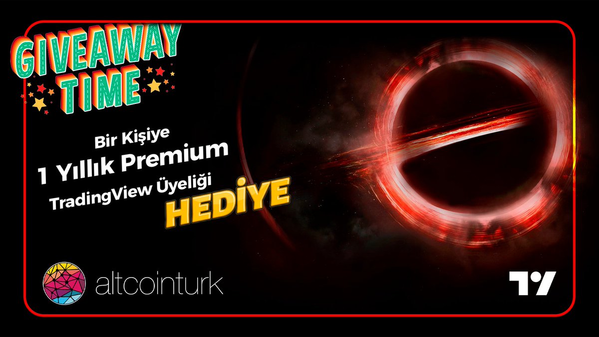 altcointurk's tweet image. 🥳 TradingView Efsane Cuma indirimleri devam ederken Altcointurk&apos;ten çekiliş! 

Katılmak için:
🔁 Tweeti Retweet et ❤️
👉 @tr_tradingview ve @altcointurk takip et

🎁 1 kişiye 1 yıllık TradingView Premium Üyeliği

⚠️ Son gün 25 Kasım Cuma