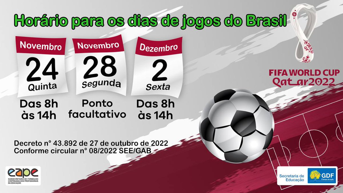 eapeDF's tweet photo. Atenção ⚽️🇧🇷 https://t.co/AiXimiCQ9r