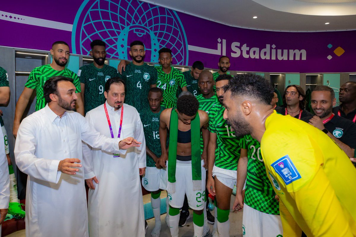 👏: شكرا للأبطال 
🇸🇦: مبروك لكم 
🤩: فخور بكم 

#قطر2022 
#معاك_يالأخضر