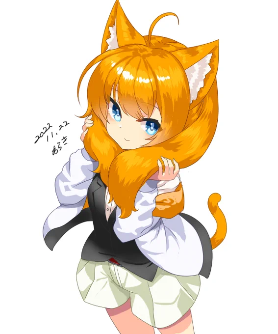 11月22日はいいツインテールの日らしいのでツインテミャオさんチャレンジをですね≡≡≡c⌒っ・ω・)っ #みゃおあーと 