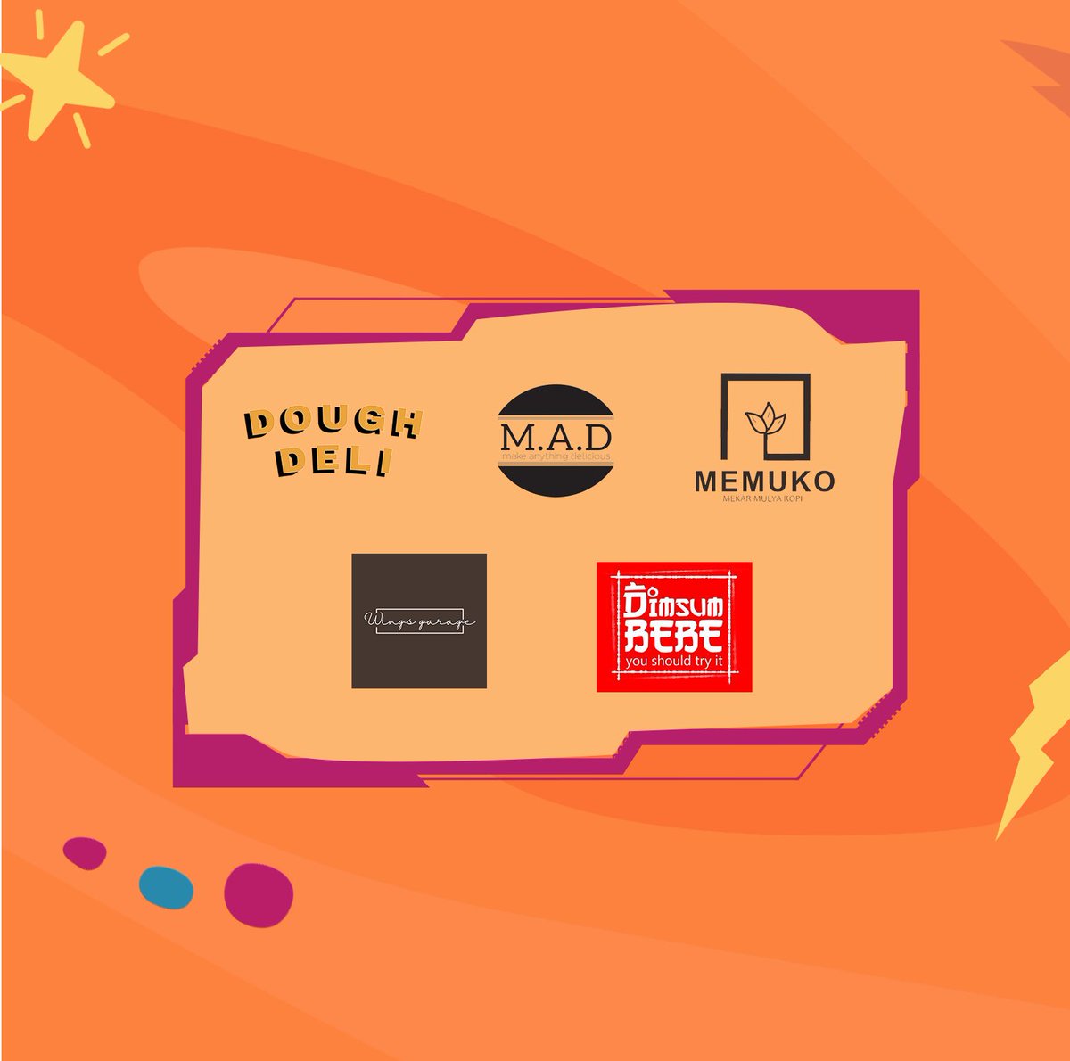 Here it is! You'll find all of these food tenants at the smilemotion festival!🍴Are you ready to explore them all? Which one is your favourite? 💭

#Smilemotion2022
Designing Smiles Beyond Imagination