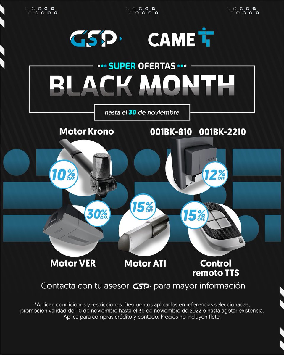 GSPColombia's tweet photo. 🚨⚫ Black Month GSP ⚫🚨

Ingresa y encuentra las grandes promos disponibles en nuestras sedes🏷️

➡️ https://t.co/H8Okfx3aQ3 https://t.co/QtGhNuvKiS