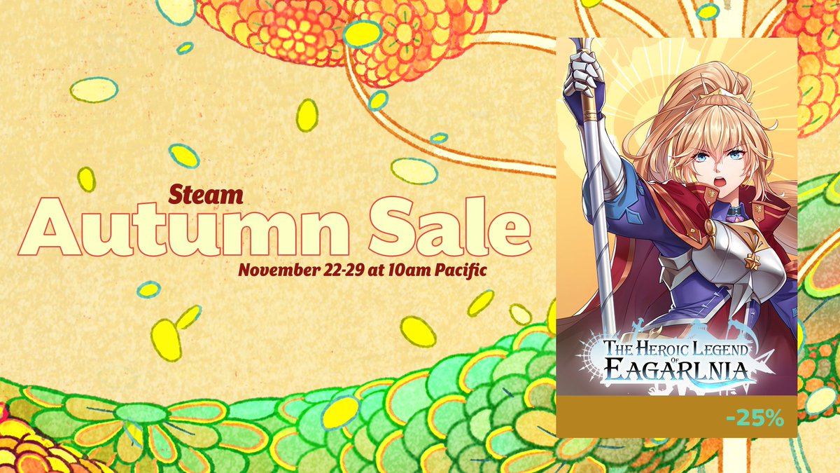 ⚔️Grab the Heroic Legend of Eagarlnia for 25% off in the #SteamAutumnSale!

▶️bit.ly/EagarlniaAutum…

🧙Eagarlnia is a single-player turn-based grand strategy game where humans, elves, orcs, dwarves, and the undead battle for control of the map!