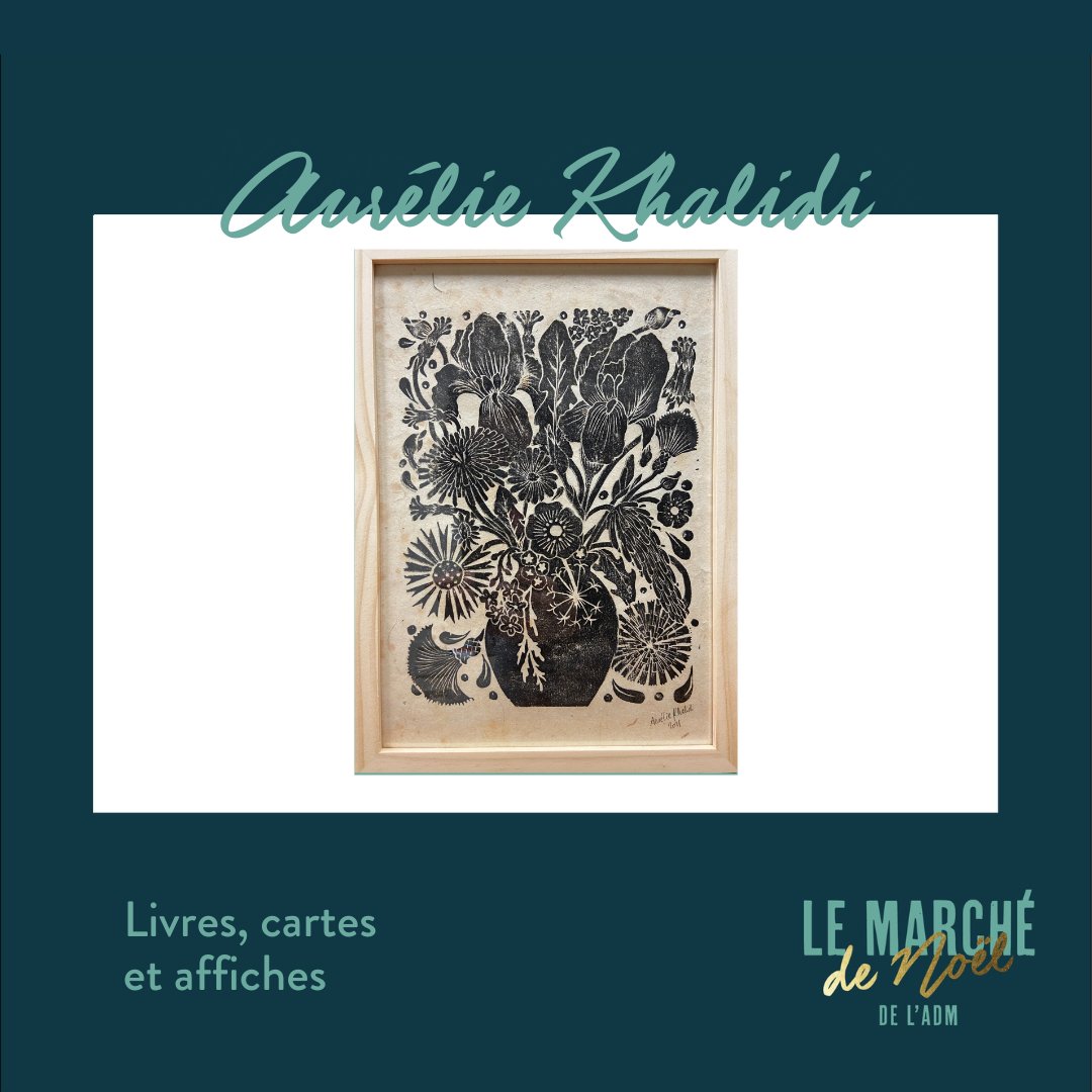 Aurélie Khalidi vous propose de jolies affiches et cartes à offrir ou à s'offrir, à afficher ou à garder précieusement !

Plus d'infos sur le marché de Noël du 12/12 : tinyurl.com/2ppwwz6t