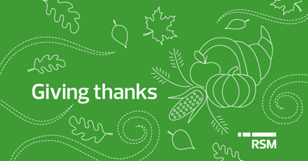 I'm thankful for all of the wonderful colleagues I've come to know here at RSM and the friendships I've built over my career here so far. Looking forward to the future! #RSMGivesThanks rsm.buzz/3ABTHuR