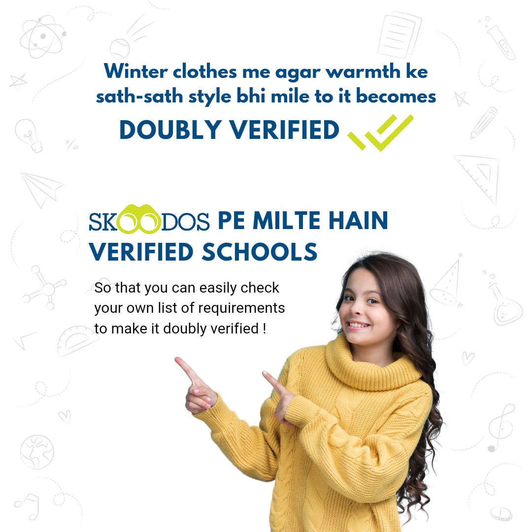 Skoodos4parents's tweet photo. Double Verification ensures the best, be it clothes or #school !
#Skoodos gives you authenticity so that your #choice is perfect.
#thisorthat #choose #winteriscoming #school #SchoolSearchEngine #tareekabadalgaya #easysearch #happysearching #sweaters #hoodieseason #verified https://t.co/5OIQxYANrk