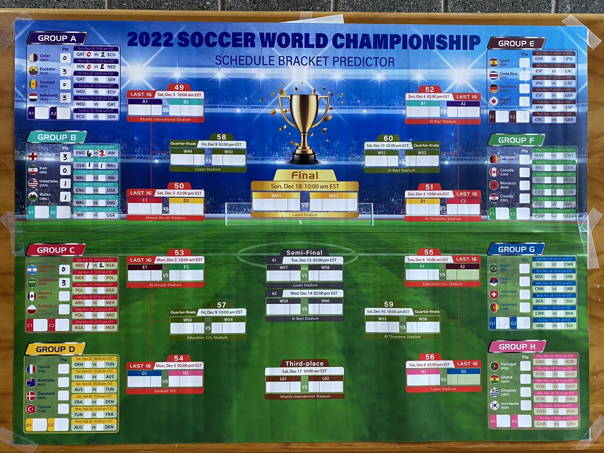CCPIntl's tweet image. World Cup Is ON!! 🌎🏆🌍🏆🌏Join ISS for day 2 of our watch party! We’re in the Coffee House all day today and tomorrow…with snacks! 

Today’s lineup:
8am Denmark 🇩🇰/ Tunisia 🇹🇳
11am Mexico 🇲🇽/ Poland🇵🇱 
2pm France 🇫🇷/ Australia 🇦🇺

#InternationalStudents
#CCP
#FIFAWorldCup2022