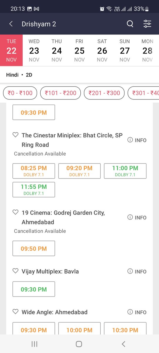 #Drishaym2 Tuesday night shows Ahmedabad 🔥 🔥 🔥 

Some glimpse of night shows